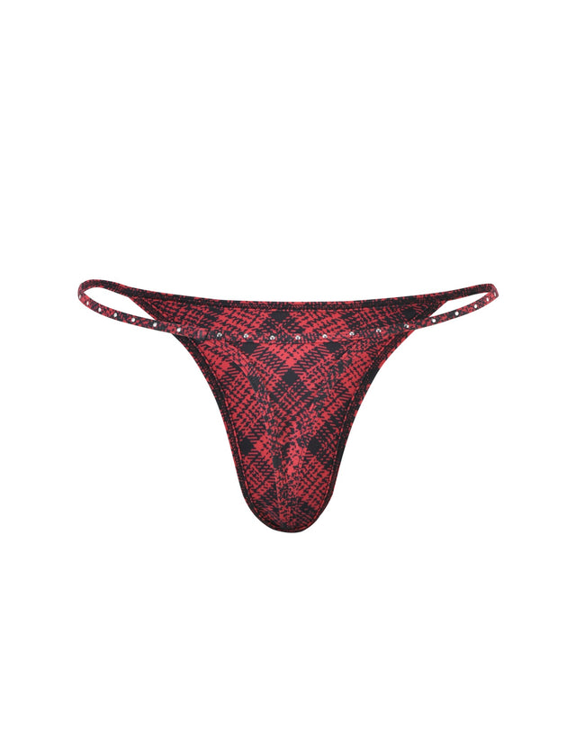 MARTINA BIKINI BOTTOM - RED PLAID