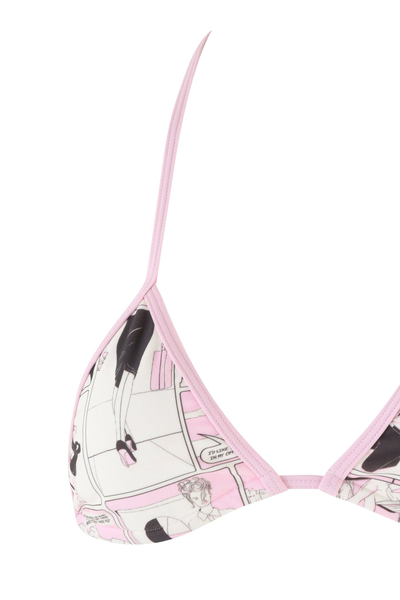 CORDELIA BIKINI TOP - PINK :COMIC PRINT