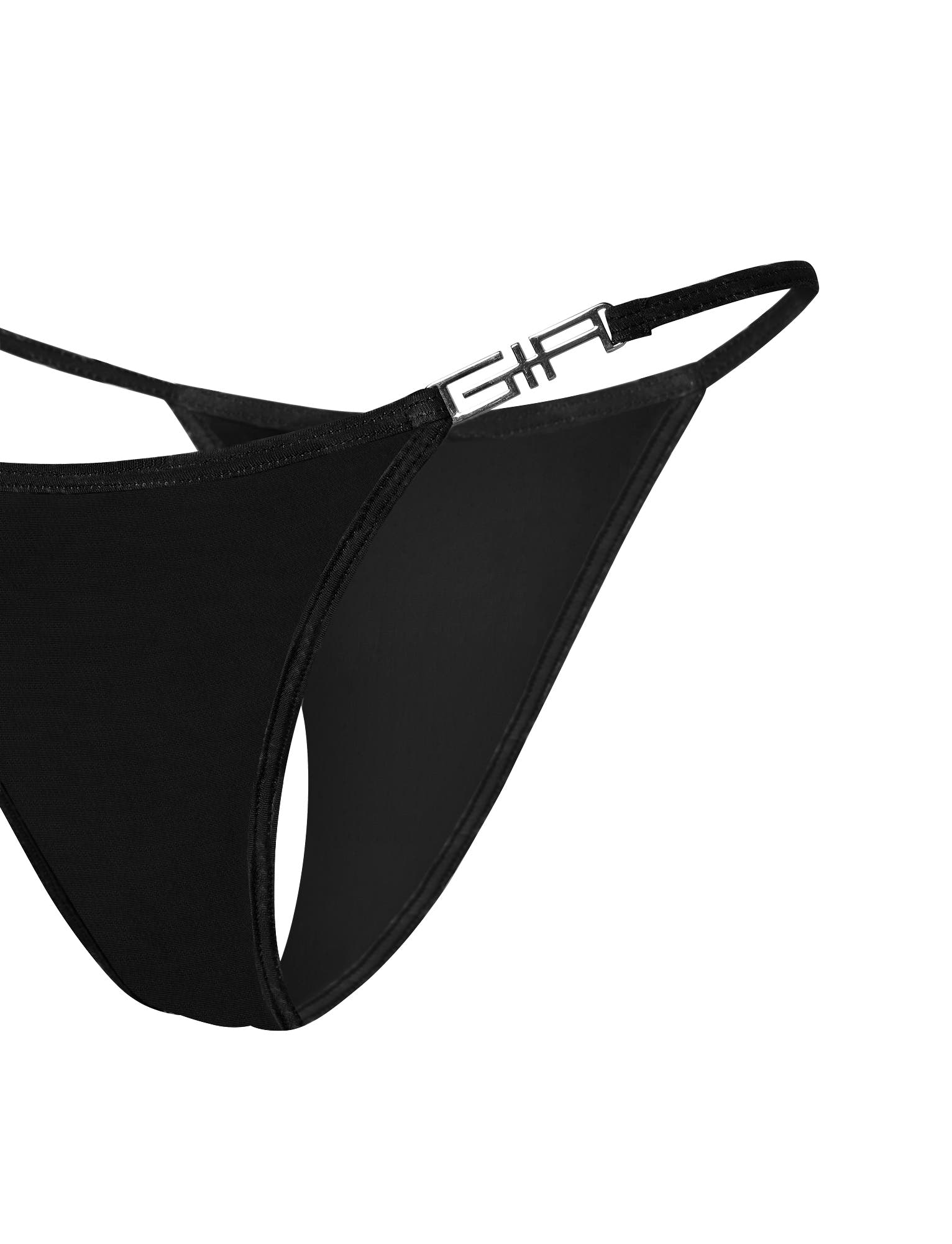 AVA G-STRING BIKINI BOTTOM - SOLID BLACK