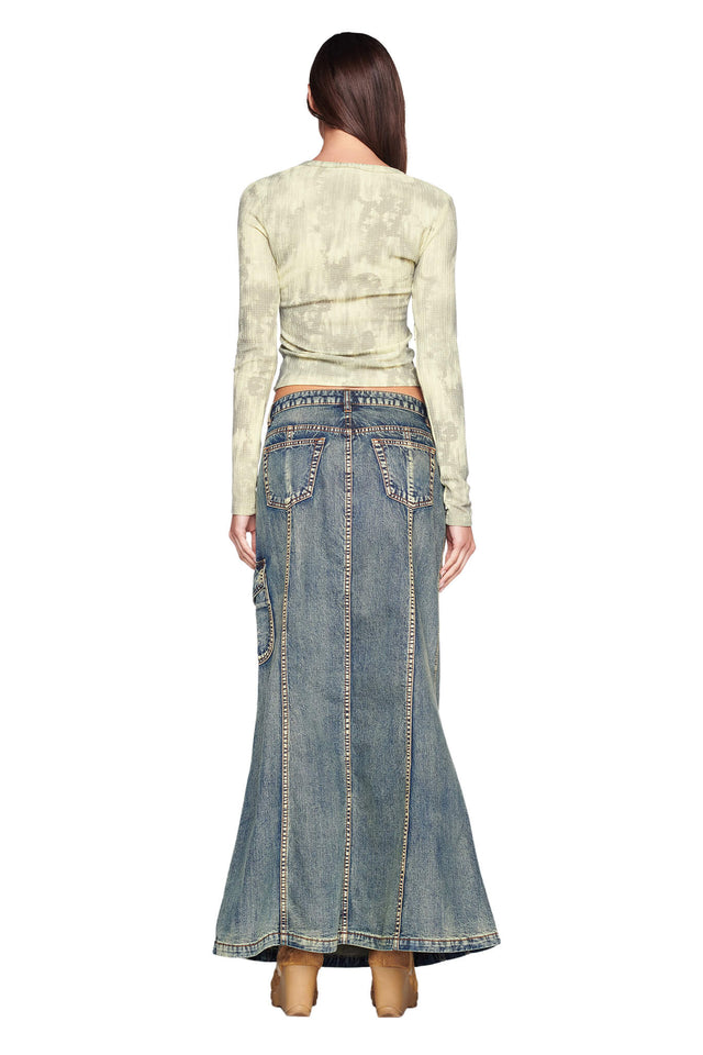 WESTIN SKIRT - BLUE : VINTAGE WASH