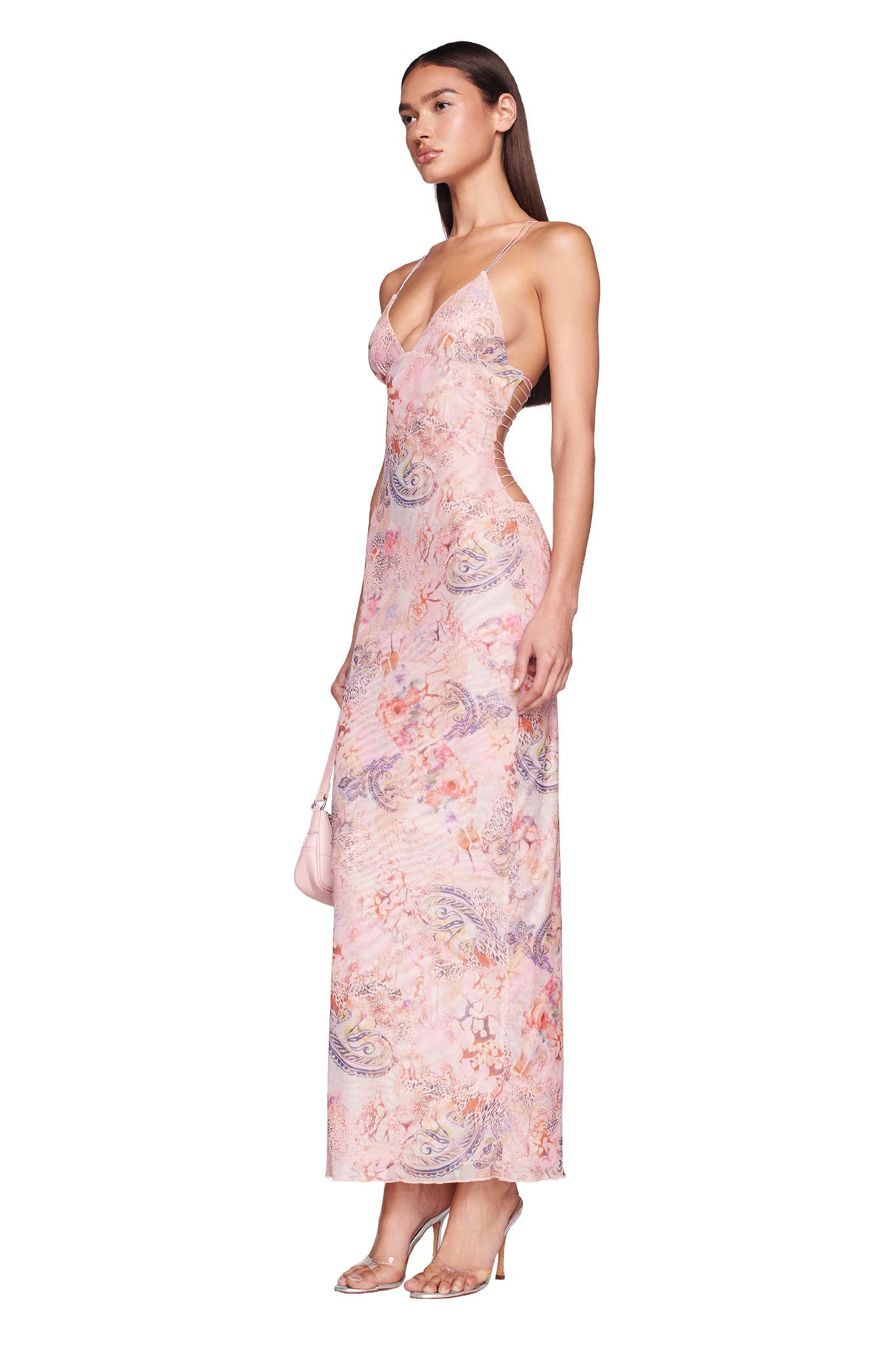 ELLERY DRESS - PINK : FLORA PAISLEY