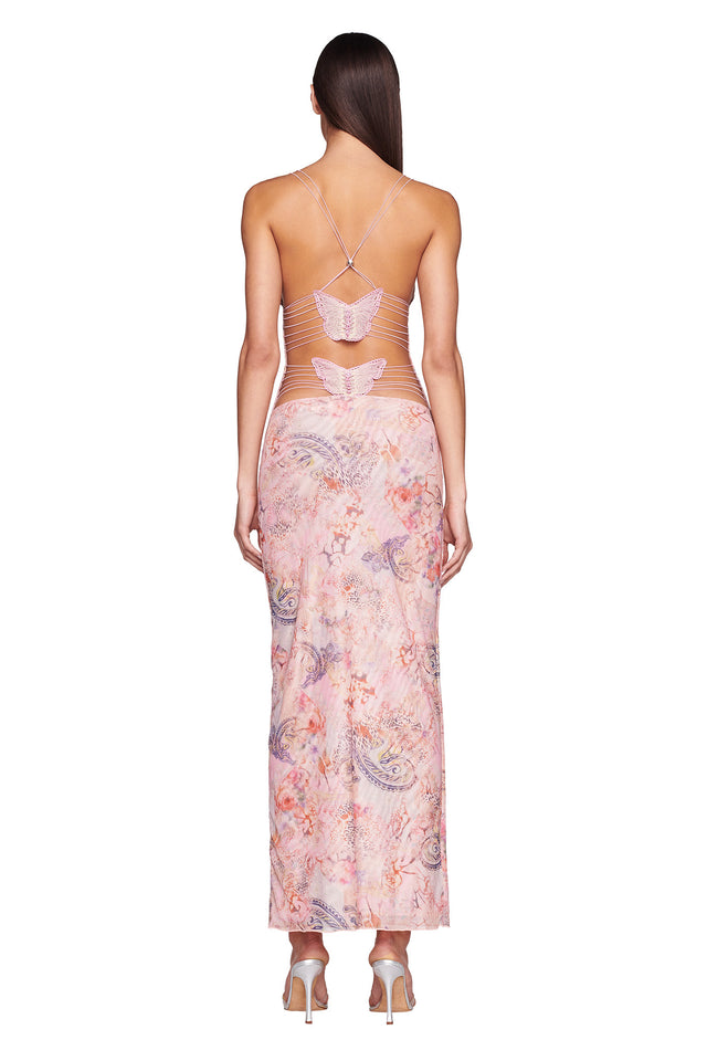 ELLERY DRESS - PINK : FLORA PAISLEY