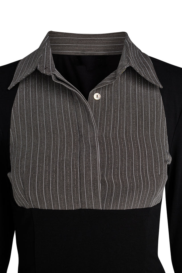 SHARAH TOP - BLACK : GREY