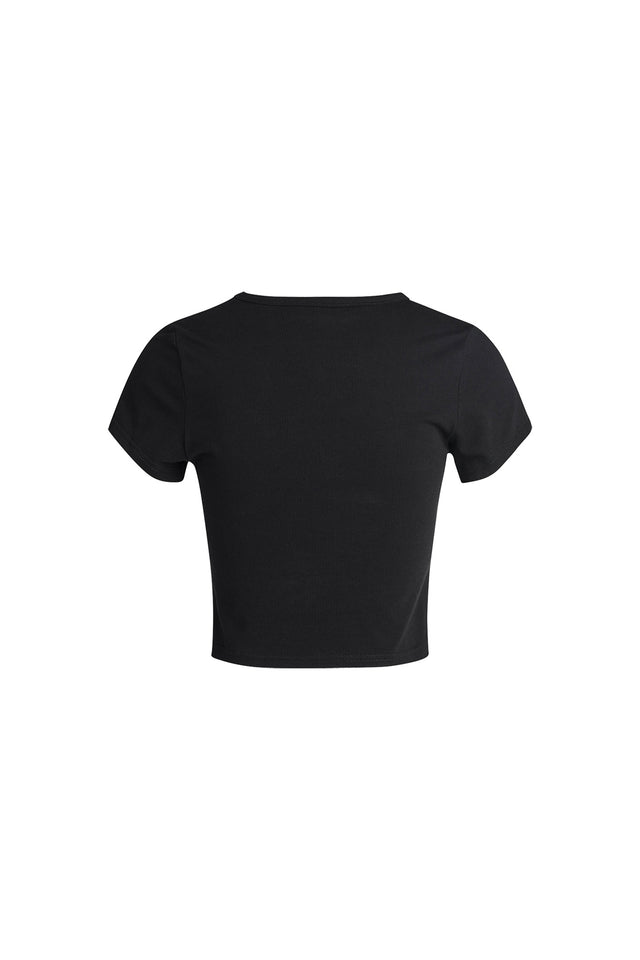 REESE T-SHIRT - BLACK WITH RED GIA