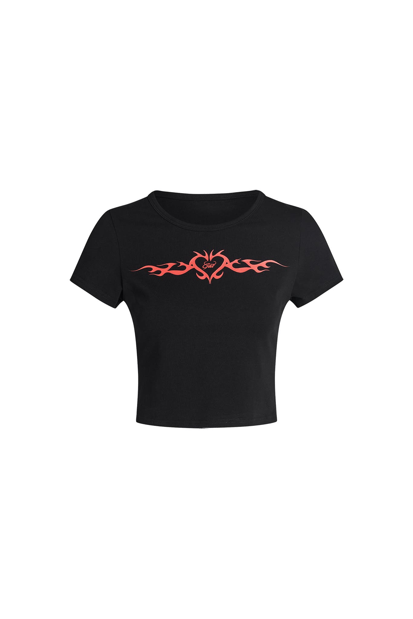 REESE T-SHIRT - BLACK WITH RED GIA