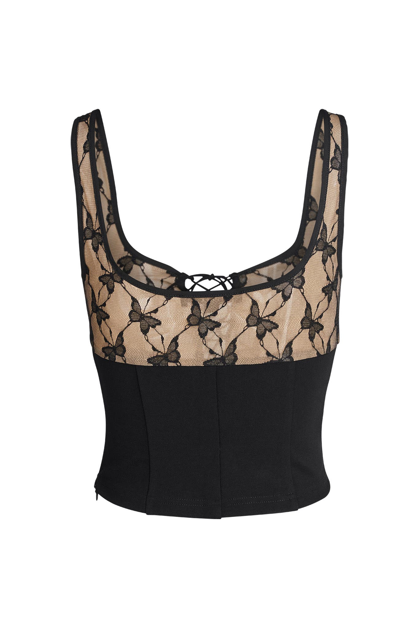 MERULA CORSET - BLACK BUTTERFLY LACE