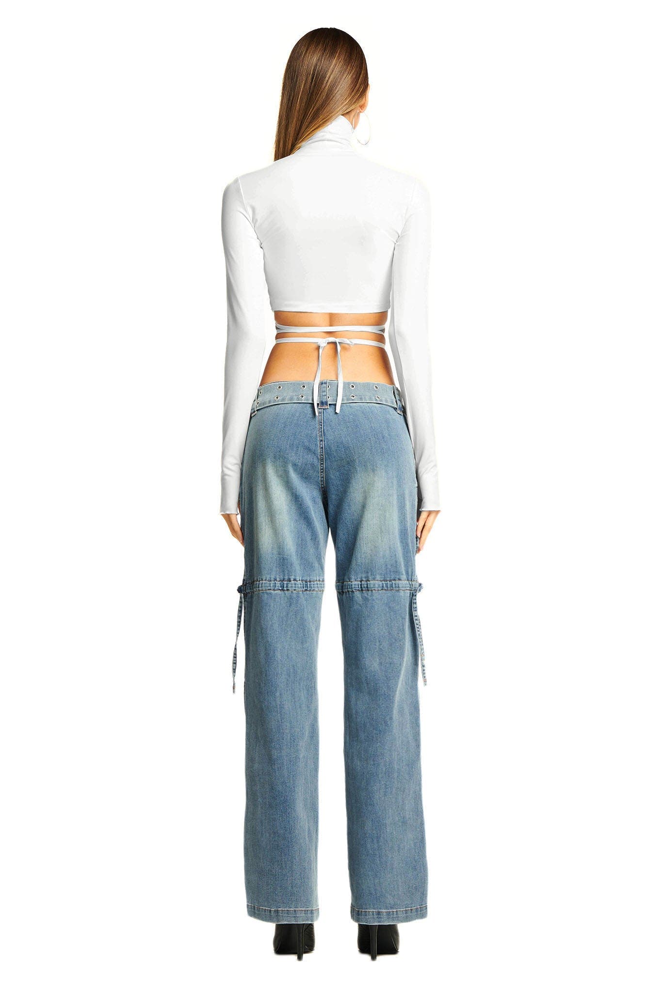 NAIMA CARGO PANT - DENIM