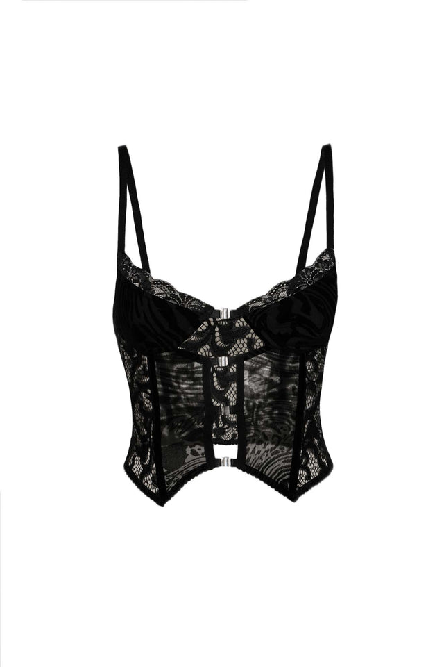 The Endgame: Season 1 Episode 4 Elena's Black Lace Bustier Bodysuit