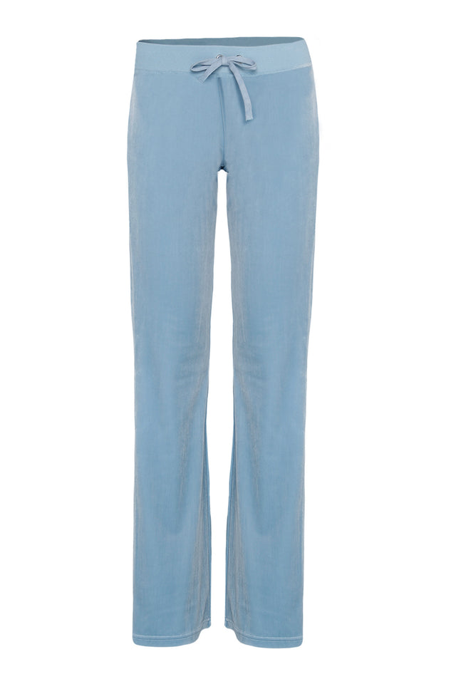 KAMERON VELOUR TRACKPANT - BABY BLUE