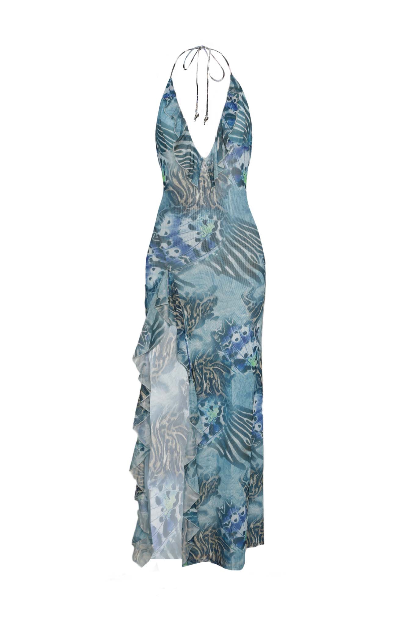 KIERRA MAXI DRESS - BLUE BUTTERFLY