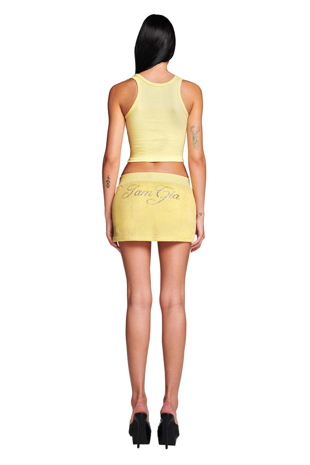 KAMERON TERRY MINI SKIRT - YELLOW