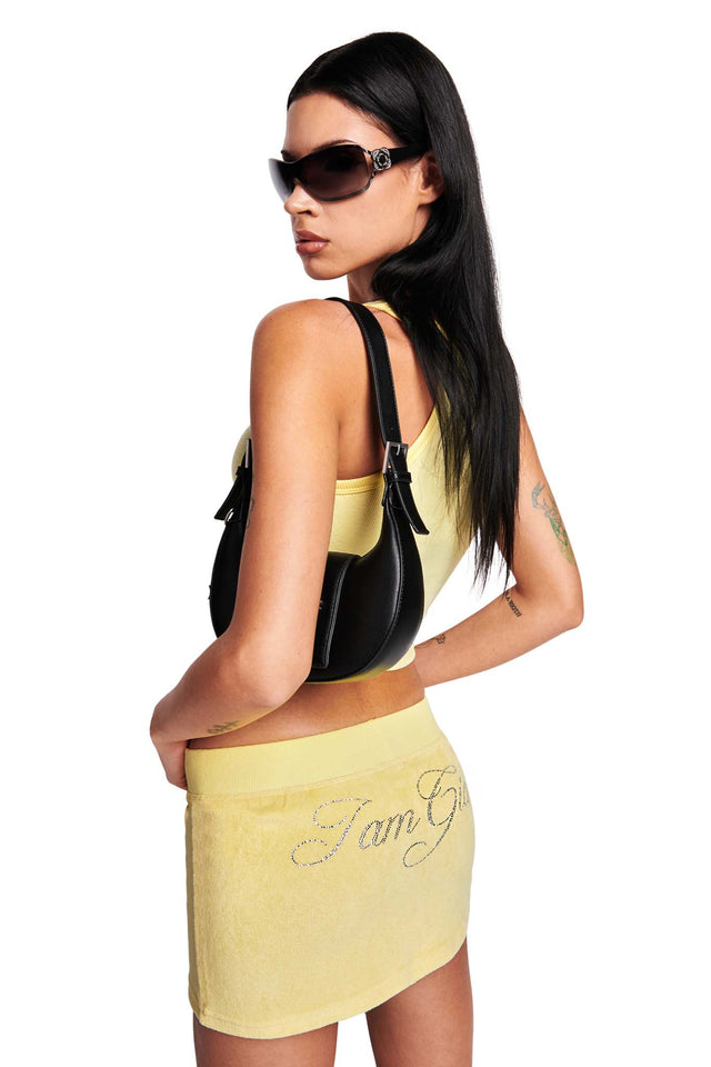 KAMERON TERRY MINI SKIRT - YELLOW