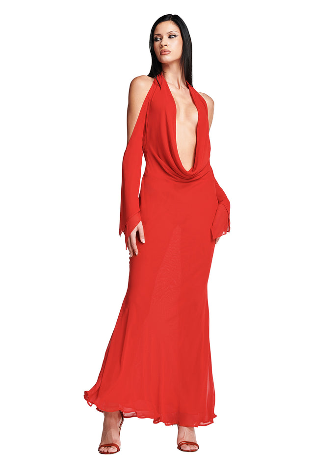 ROSANNA MAXI DRESS - RED