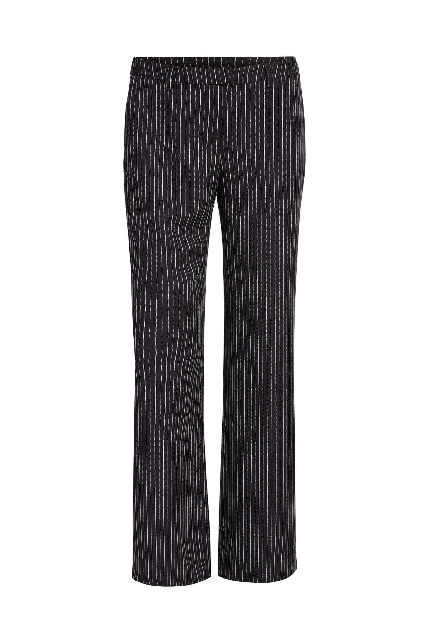 HAVENA PANT - BLACK : PINSTRIPE