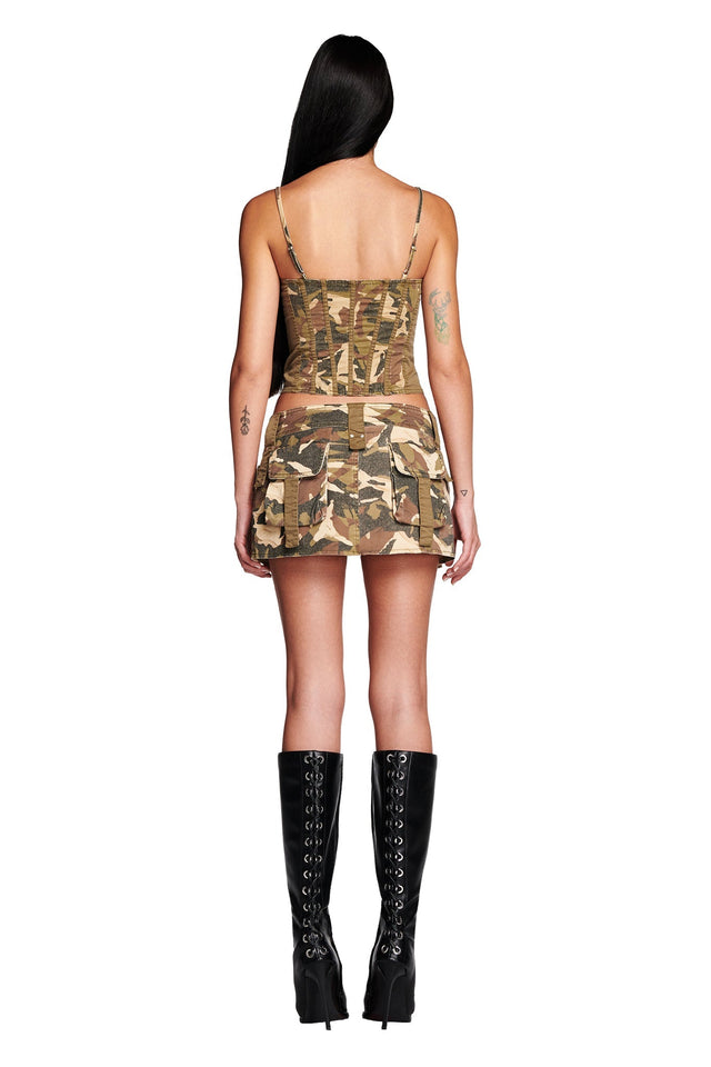 EYDIS CORSET - GREEN : CAMOUFLAGE