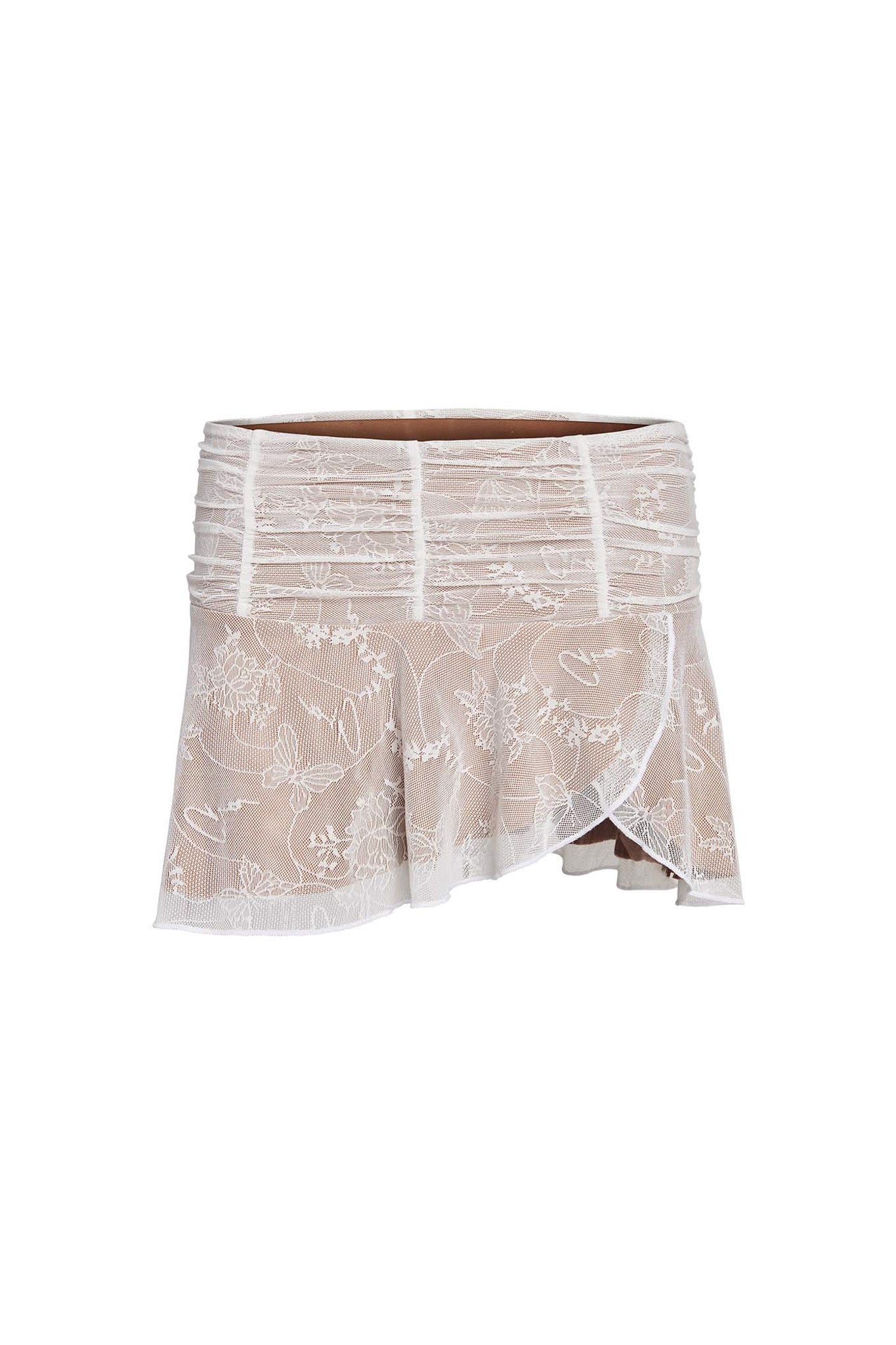 YVETTE SKIRT - WHITE : BUTTERFLY LACE – I.AM.GIA North America