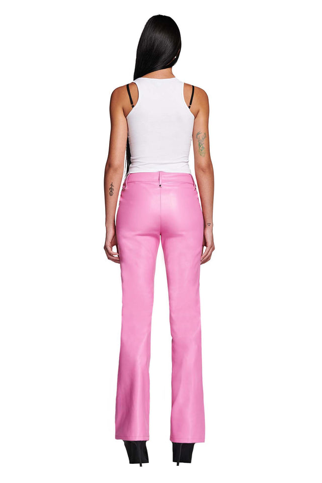 Pink PU leather trousers  Loavies