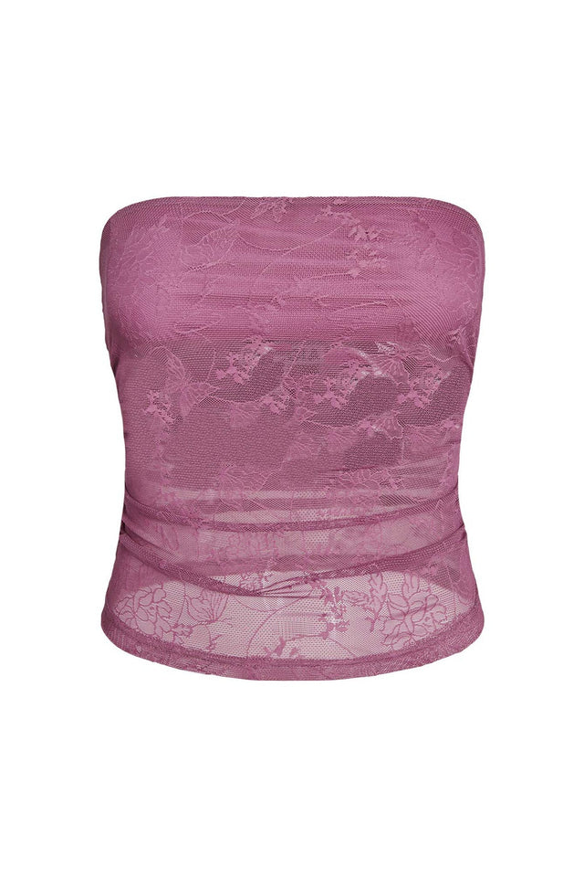 CATIRA TOP - PINK : BUTTERFLY LACE