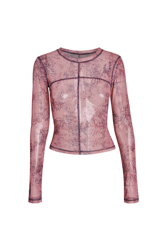 KEYARA LONG SLEEVE TOP - PINK : PAISLEY