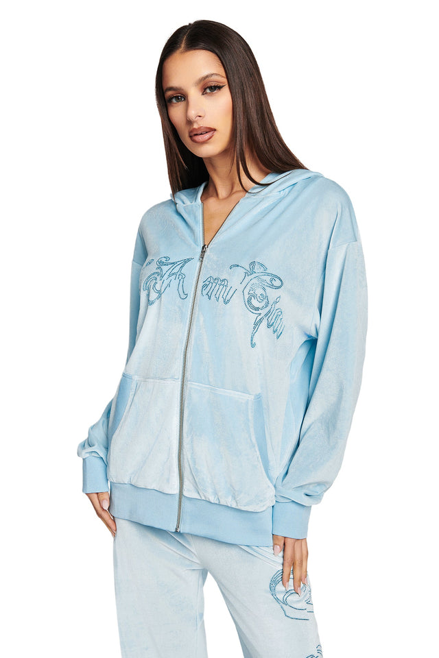 DARIA HOODIE - BABY BLUE