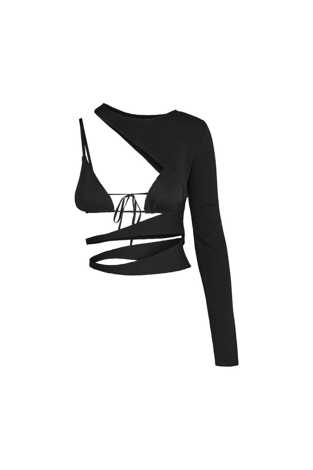 GENIVIEVE TOP - BLACK