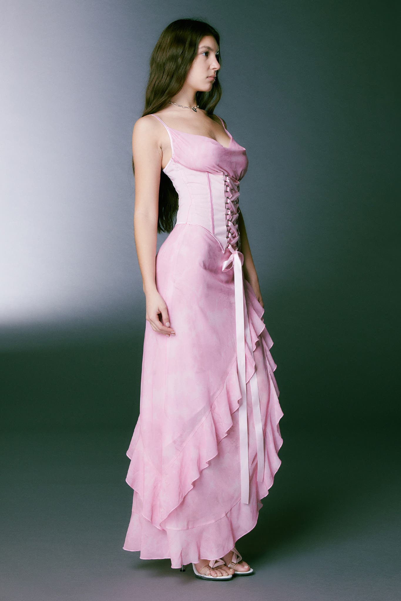 MARLETTE MAXI DRESS - PINK : ROSE QUARTZ