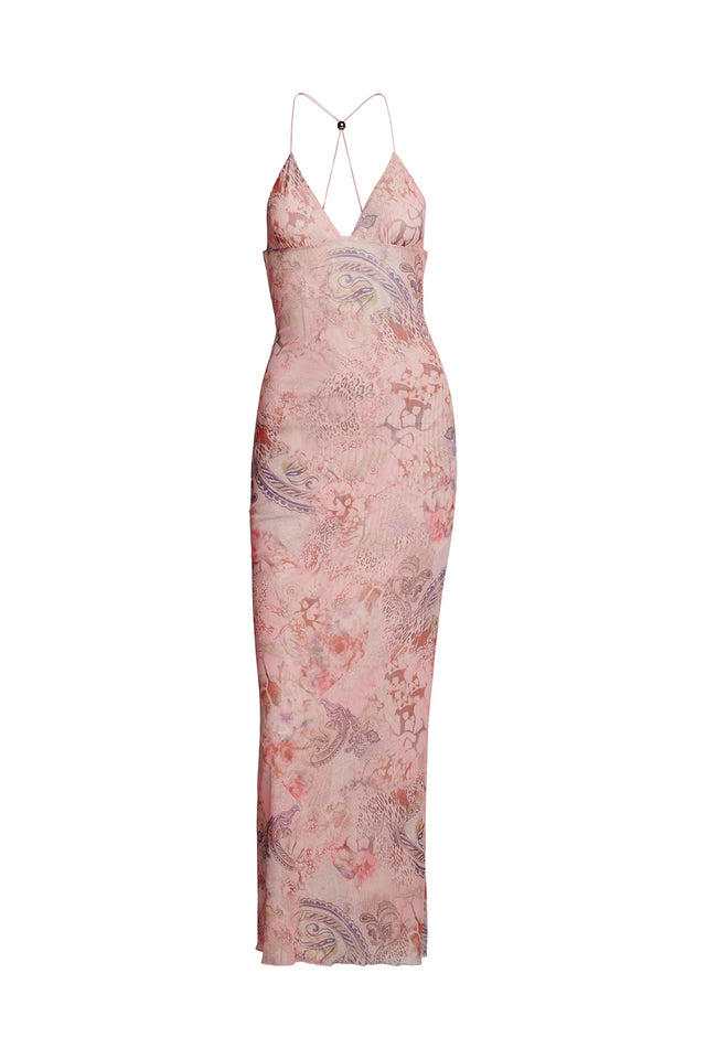 ELLERY DRESS - PINK : FLORA PAISLEY