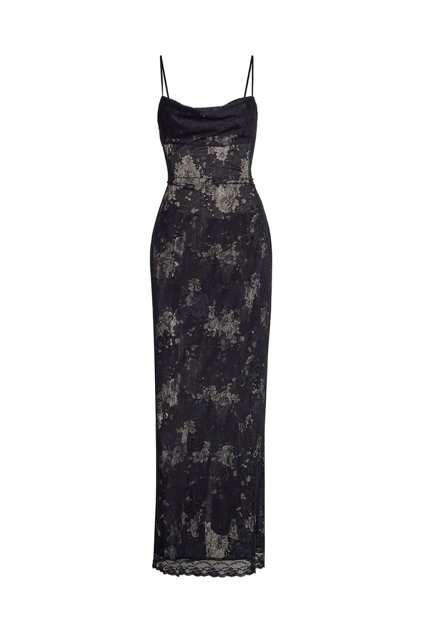 LEONA DRESS - BLACK : LACE