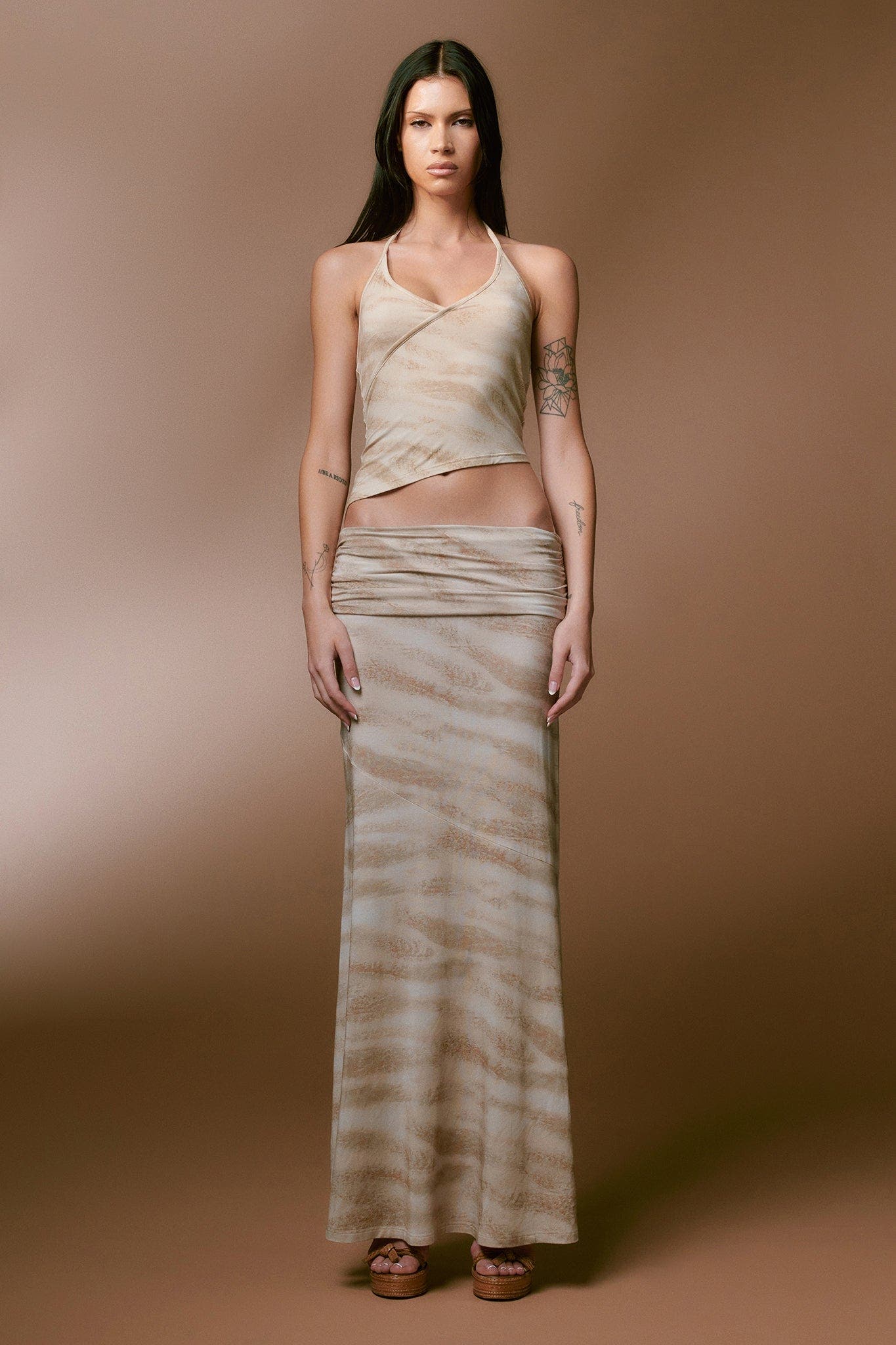 JOLENE SKIRT - NEUTRAL : TIE DYE