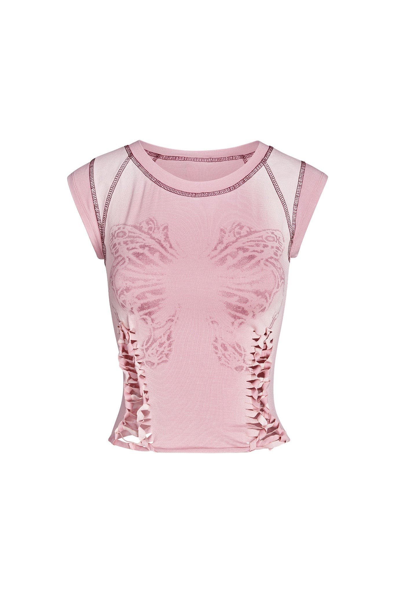 BRIAR TOP - PINK : BUTTERFLY