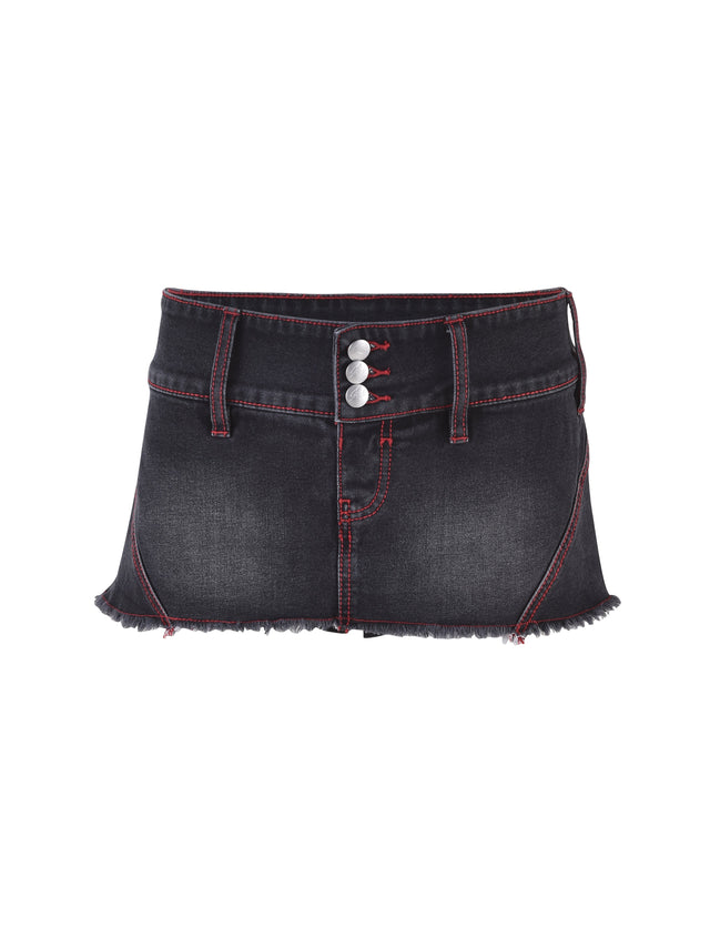 NYKKO SKORT - BLACK/RED