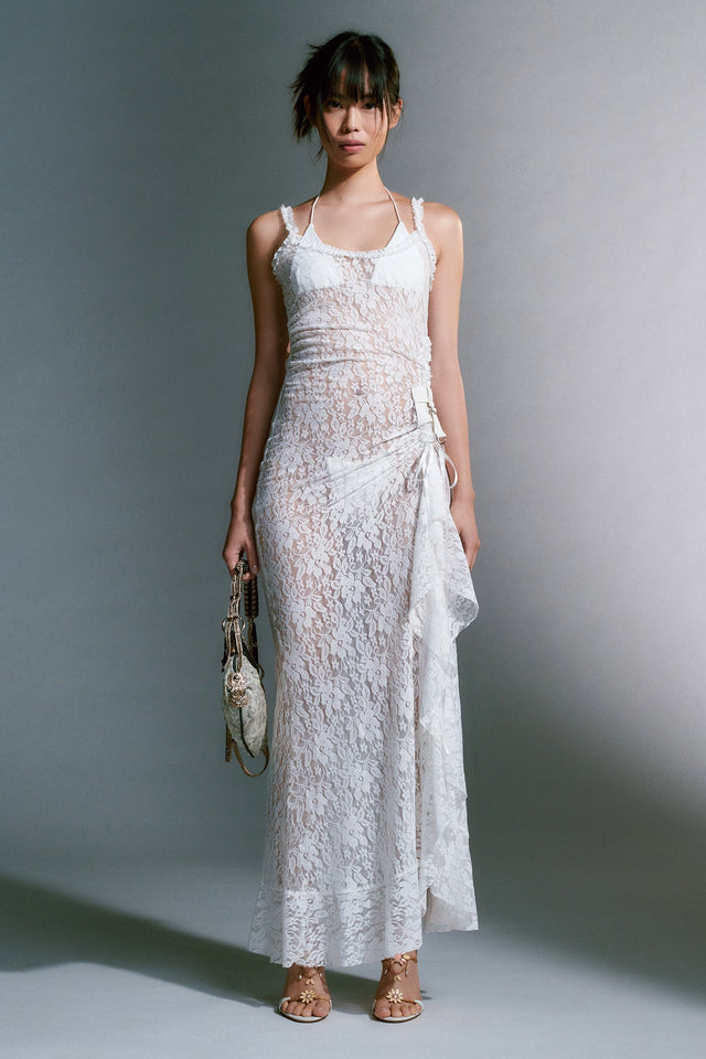 MASIE MAXI DRESS - WHITE : LACE