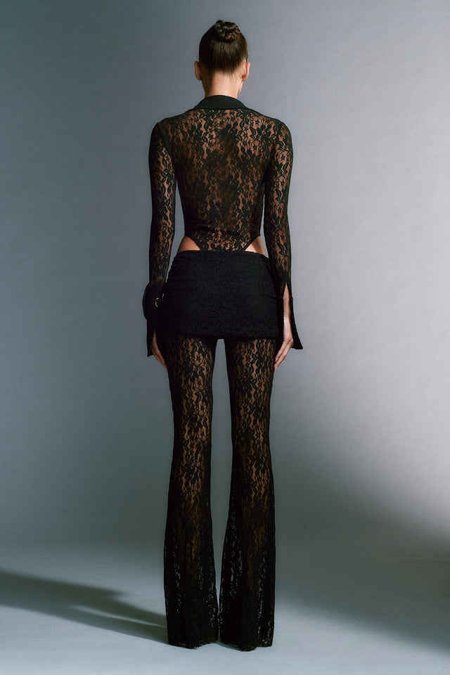 KYLEAH BODYSUIT - BLACK : LACE