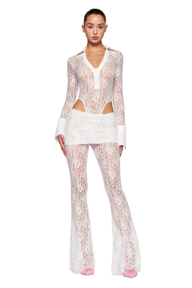 KYLEAH PANT - WHITE : LACE