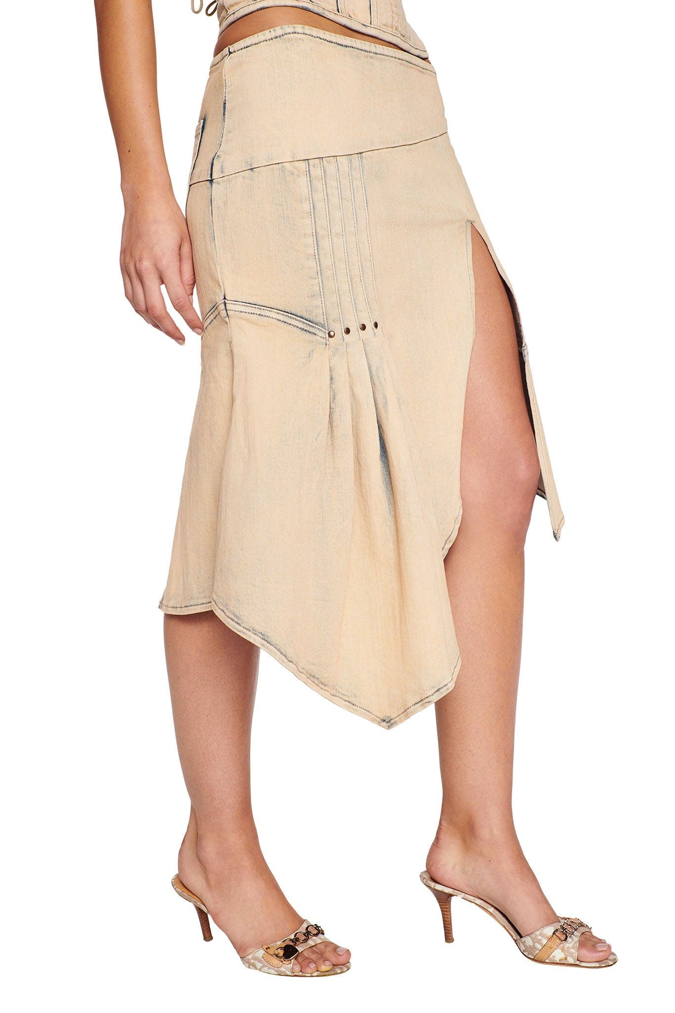 FARAH SKIRT - NEUTRAL : TAN