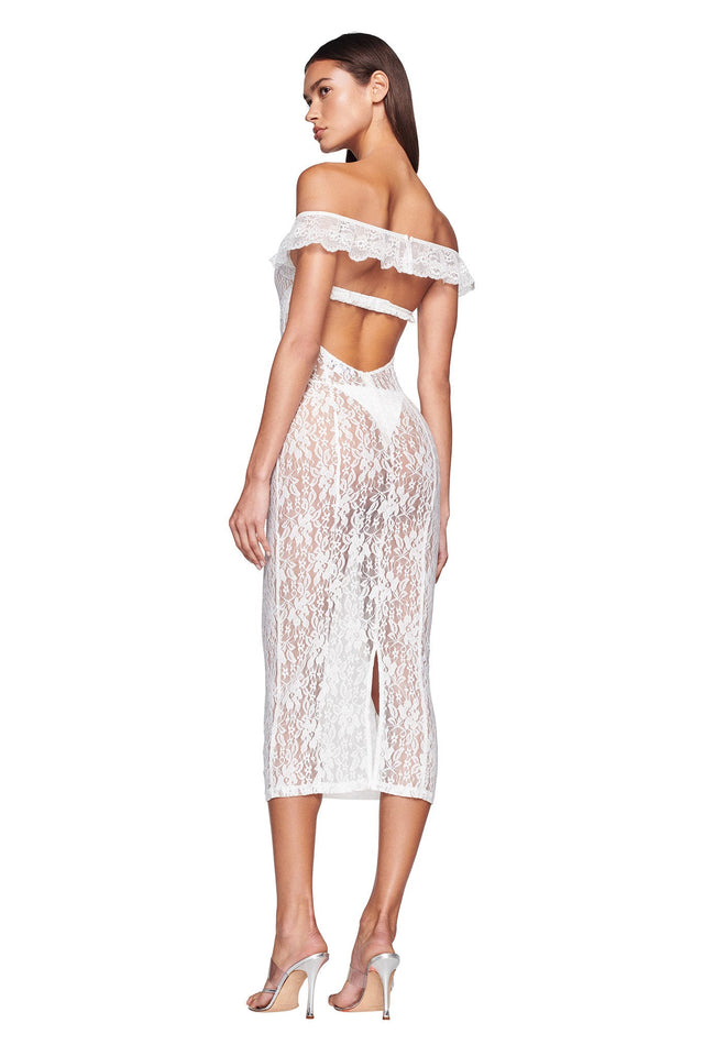 NISA DRESS - WHITE : LACE