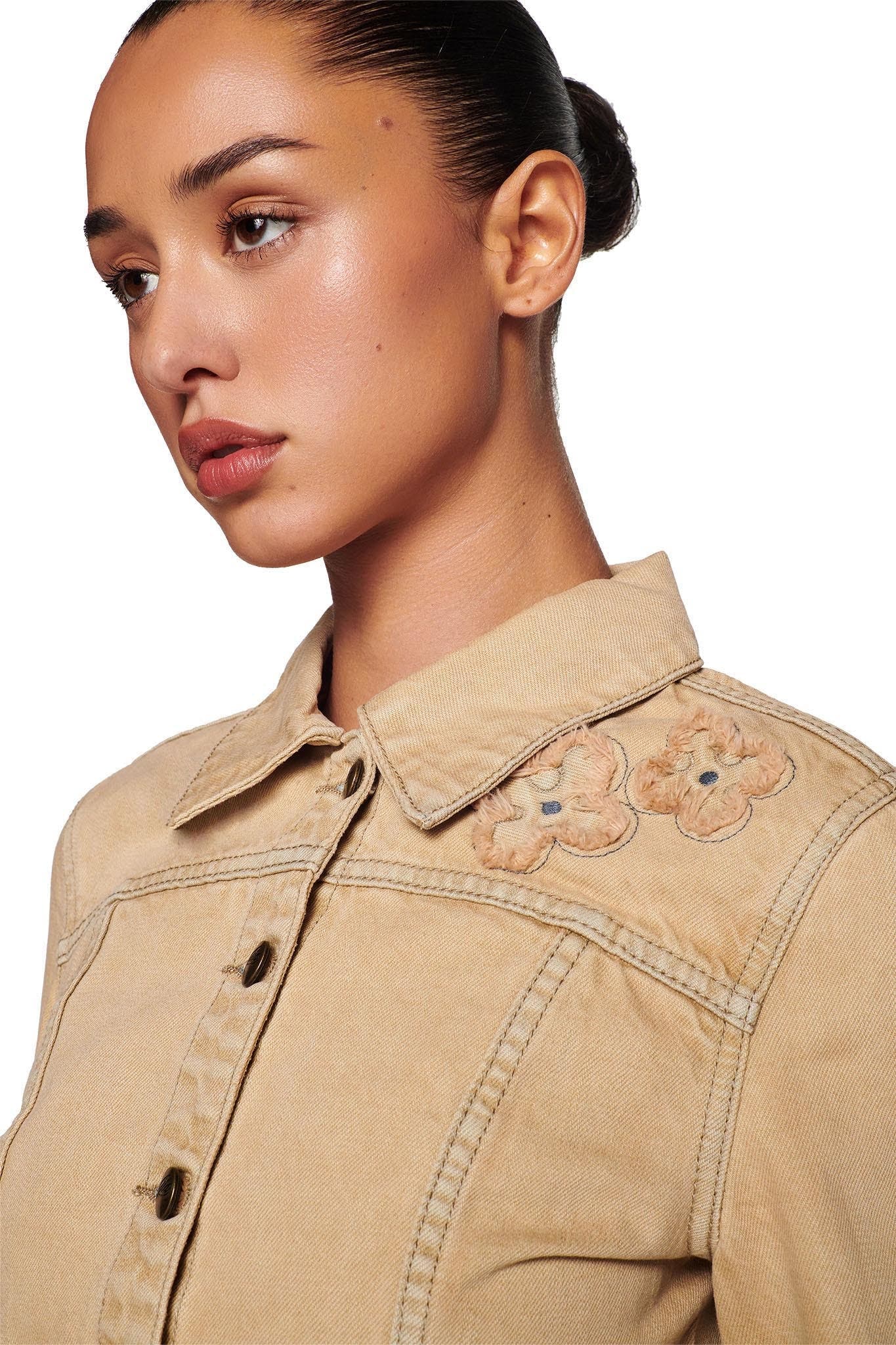 FAUNA JACKET - BEIGE : TAN DENIM