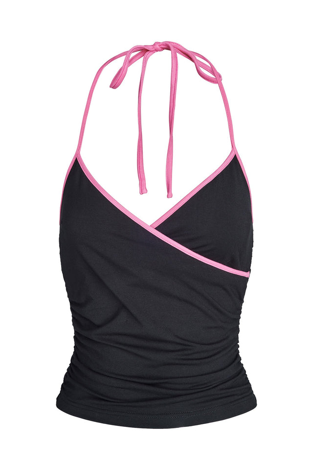 JANNIS TANK - BLACK/PINK