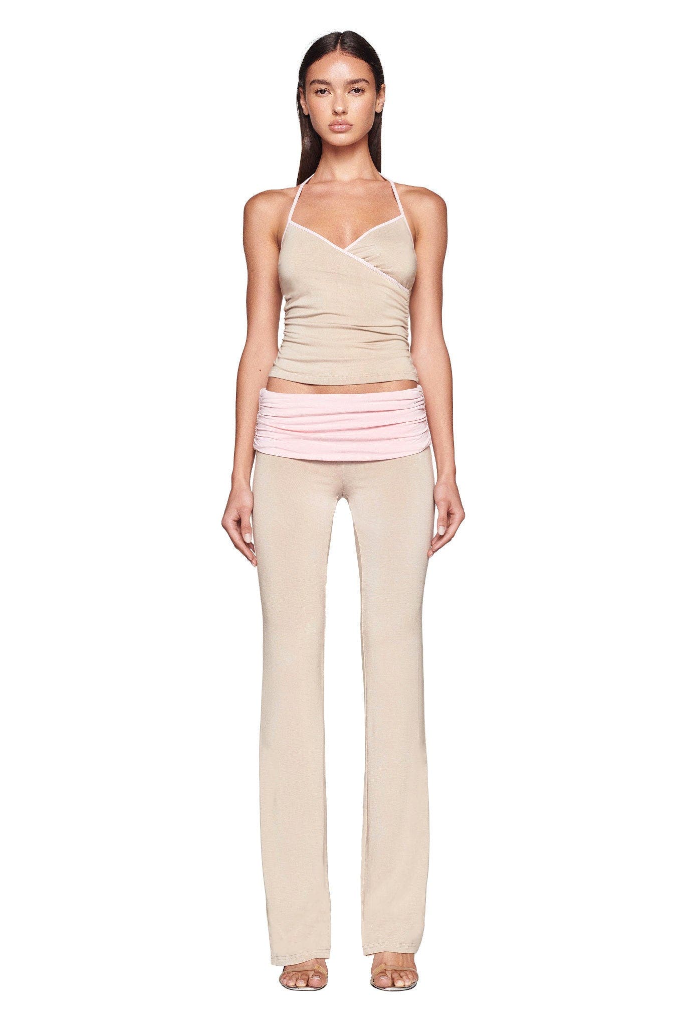 JANNIS PANT - NEUTRAL : TAN/PINK