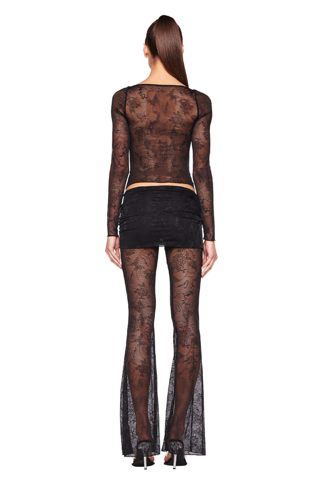 NALLIAH PANT - BLACK : LACE