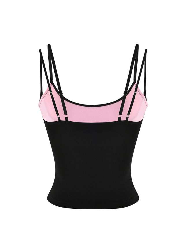 JANESSA TOP - PINK/BLACK