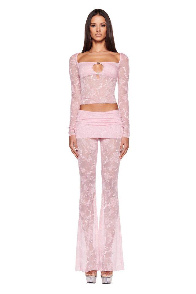 NALLIAH PANT - PINK : LACE