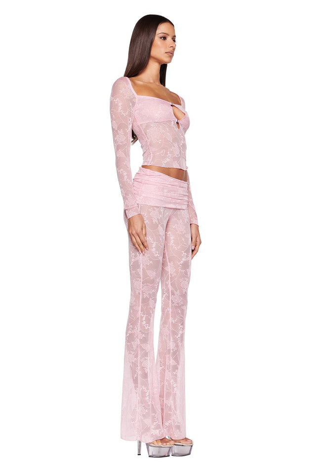 NALLIAH TOP - PINK : LACE