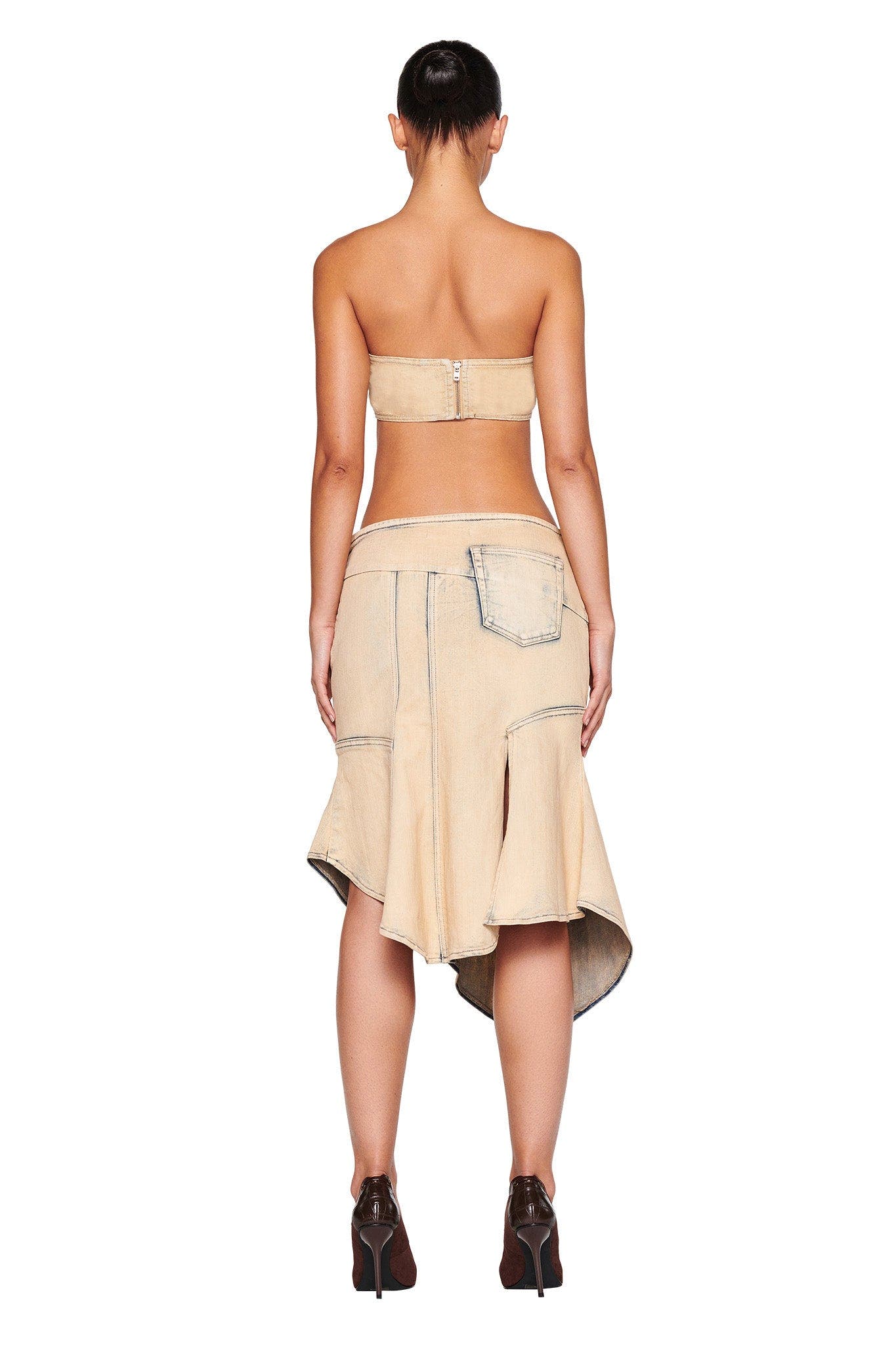 FARAH SKIRT - NEUTRAL : TAN