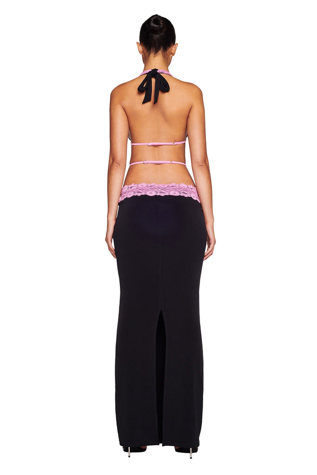 MAVEN MAXI DRESS - BLACK/PINK