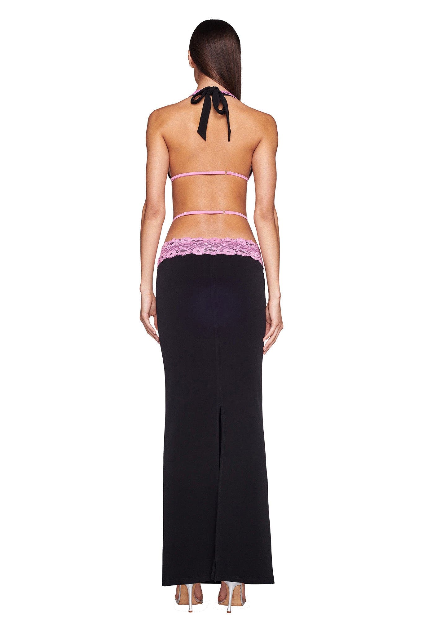 MAVEN MAXI DRESS - BLACK/PINK