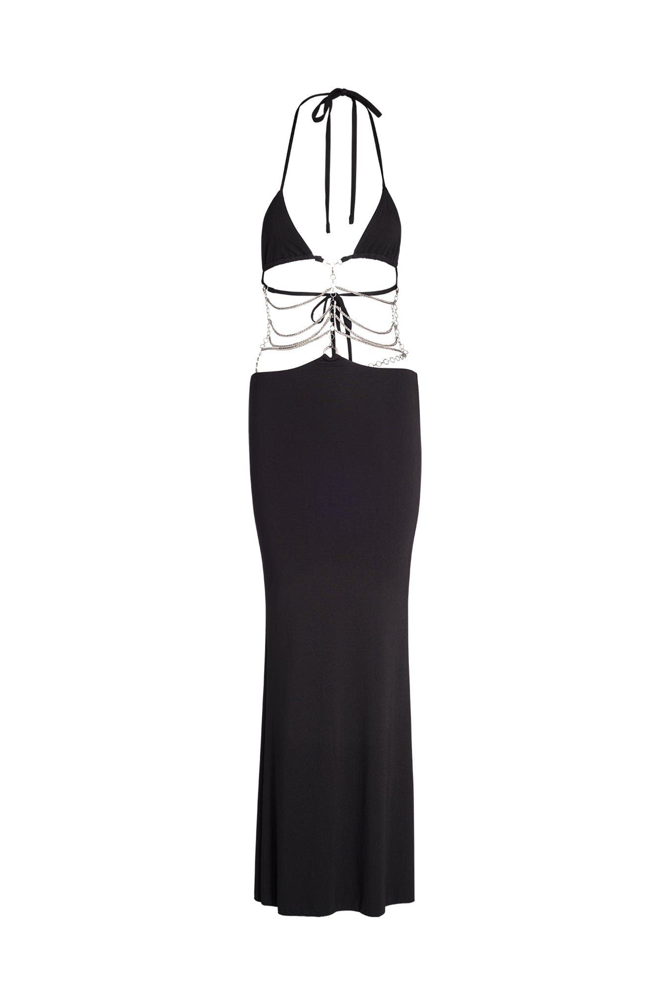 AMALTHEA MAXI DRESS - BLACK