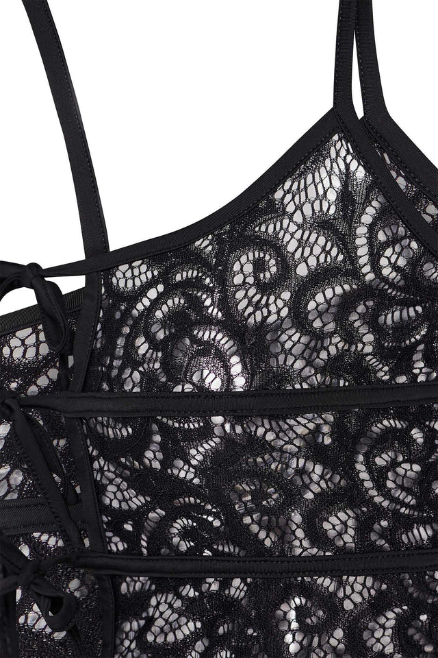 LYSANDRA TOP - BLACK : LACE