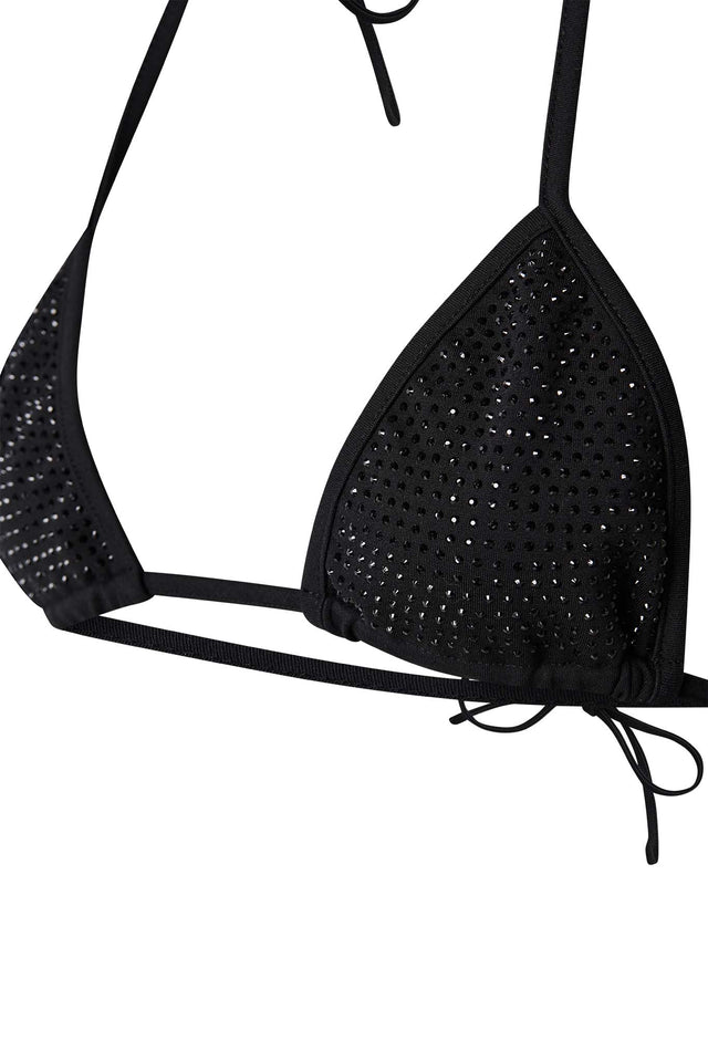 KORA BIKINI TOP - BLACK : DIAMANTE