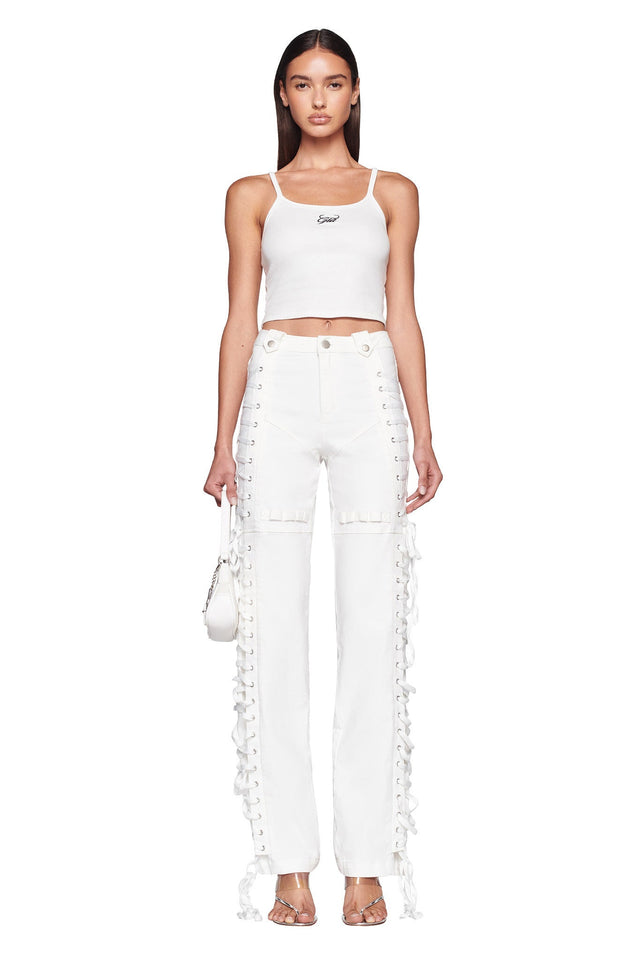 Women's White Wide Leg Pants & Trousers - Express